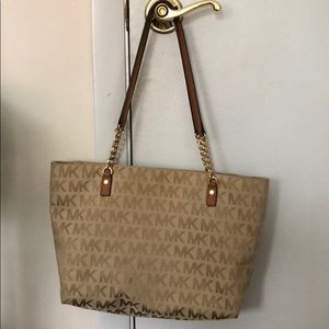 Gold champagne Michael Kors shoulder bag